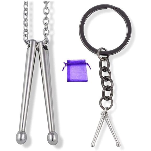 Drummer Necklace and Keychain - Drummer Gifts - Picture 1 of 9